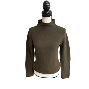 Theory 100% Cashmere Rollneck Sweater – Army Green – Women’s Small
